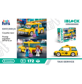 Конструктор Kids hits IBLOCK JUNIOR Такси 172 деталей