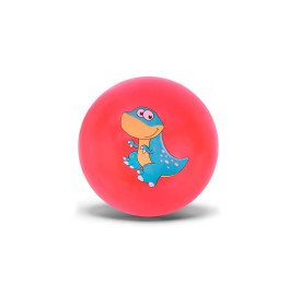Мяч резиновый 9'' 60 граммов с рисунком Динозавра RB24374_Red