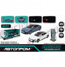Машинка Автопром Audi RS e-tron GT металлическая со светом и звуком. 68717