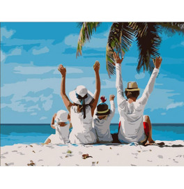 Картина по номерам Stateg Семейный отдых 40х50 см HH003 Картина по номерам Stateg Семейный отдых 40х50 см HH003