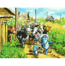 Картина по номерам Stateg SY6360 "Веселые пастушки" 40х50 см SY6360 Картина по номерам Stateg SY6360 "Веселые пастушки" 40х50 см SY6360