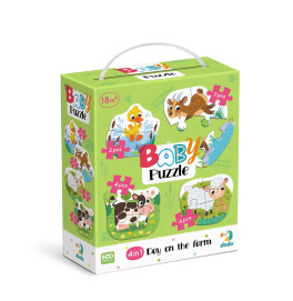Пазл Dodo Baby puzzle День на ферме 4 в 1