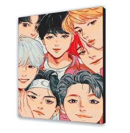 Картина по номерам "BTS. Anime Art" 40*50 см