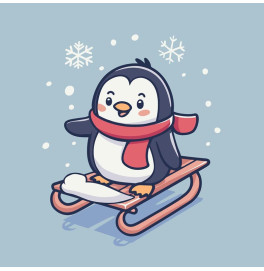 Картина за номерами Art Craft "Малюк на санчатах" 30x30 см 15614-AC