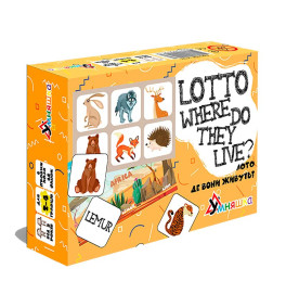 Розвиваюча настільна гра "Лото англійська Де вони живуть?/Lotto Where do they live?" 2132
