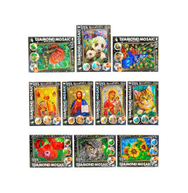 Бриллиантовая живопись "DIAMOND MOSAIС" маленькая DM-02-01,02,03,04...10