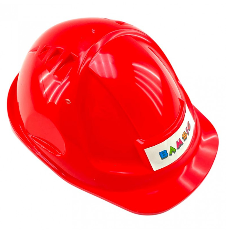Игрушка бамсик "Каска" пластиковая 117_Red