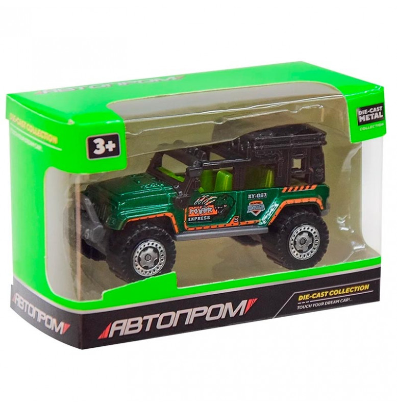 Машинка Автопром 1:64 металлическая 7624A_Green