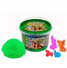 Кинетический песок Magic sand зеленого цвета, в ведре 0,500 кг 371-5