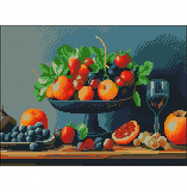 Алмазная картина Strateg Чаша с фруктами 30x40 см FZ3040-29
