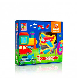 Набір магнітів Vladi Toys "Транспорт" 17 елементів VT3106-26