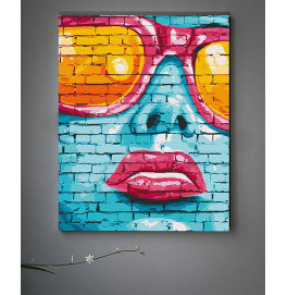 Картина за номерами з лаком ArtCraft "Street art girl" 40*50 см 10248-AC