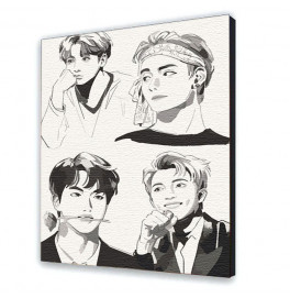 Картина за номерами з лаком ArtCraft "BTS. Fan Art" 40*50 см 10278-AC