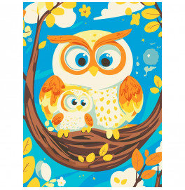 Картина по номерам Artcraft "Мамочка-Сова" 30*40 см 15597-AC