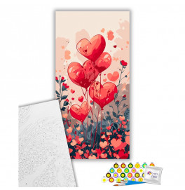 Картина по номерам Art Craft "Воздушные сердца" 40x80 см 16517-AC