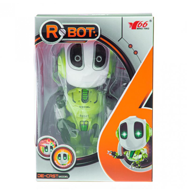 Интеркативная игрушка робот со светом и звуком MY66-J1202_Green