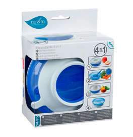 Тарелка малыша Nuvita 4в1 6м+ Синяя NV1465Blue