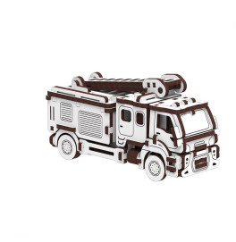 Конструктор Mr.Playwood Пожарная машина механический деревянный 10803