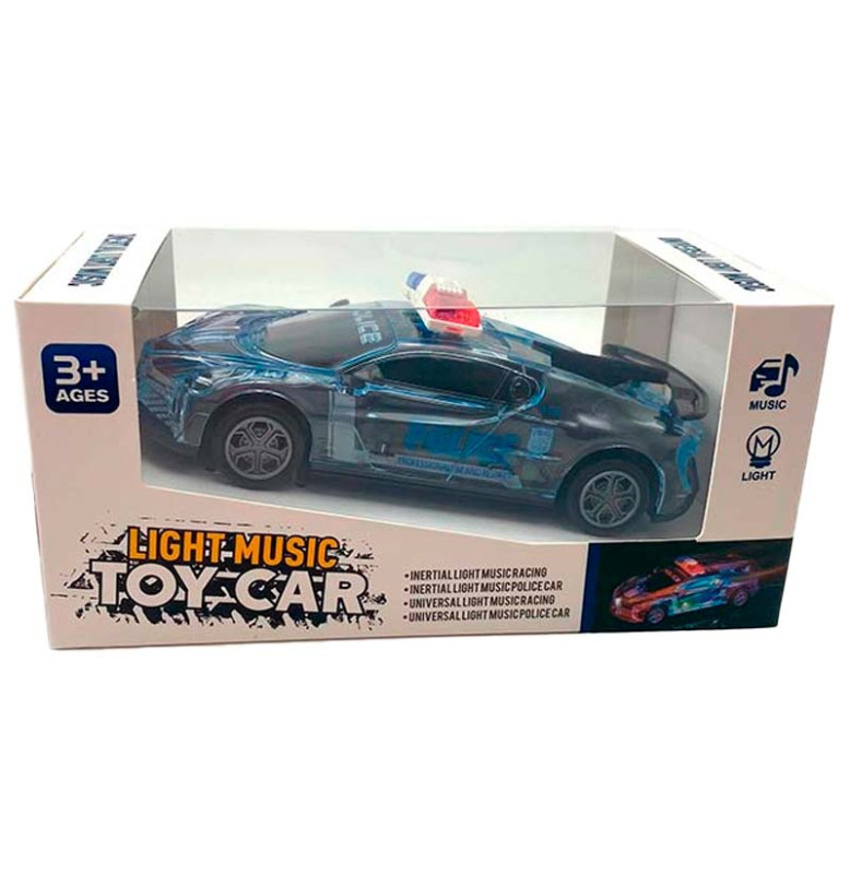 Машинка Легкова інерційна зі світлом 866-13/866-12_Police, Black