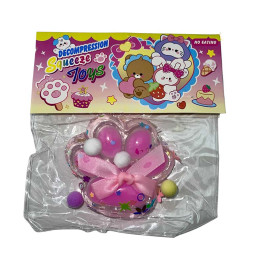 Лапки антистрес прозорі Paw-1_Pink Лапки антистрес прозорі Paw-1_Pink