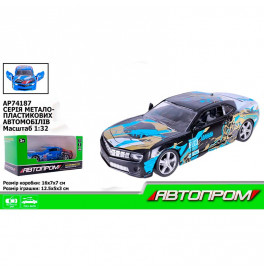 Машина мет. АВТОПРОМ 1:32 открываются двери AP74187_Black