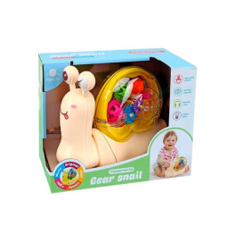 Интерактивная игрушка Улитка на батарейках со звуком и светом CL201_Cream