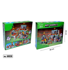 Конструктор блочный My World пластиковый 68030
