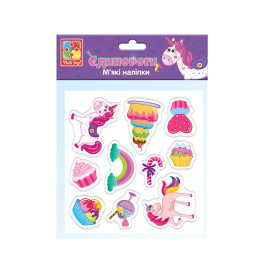 Мягкие наклейки "Единороги" VT4210-04 (укр) VT4210-04