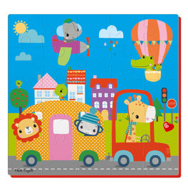 Мягкие пазлы Vladi Toys "Fisher Price. Город" фомовые 22х23 см