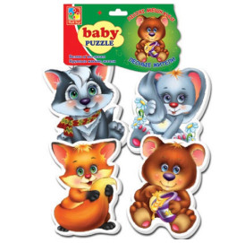 Пазлы детские Vladi Toys "Лесные жители" мягкие