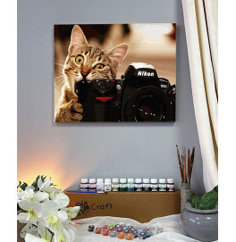 Картина по номерам "Пушистый фотограф" 40х50 см 11608-AC