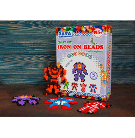 Набір для детячої творчості Умняшка "Магніти з термомозаїки "Роботи" ТМ-006