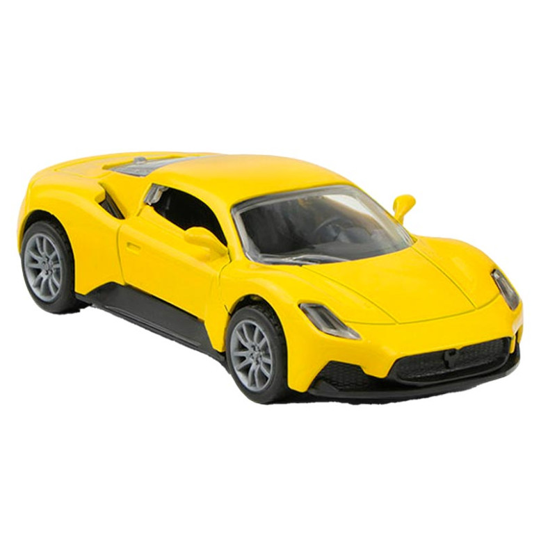 Машинка спортивна 1:32 металева інерційна з світлом і звуком K175B33_Yellow