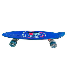 Пенни борд 24" Skull, PU колеса со светом, с ручкой, противень 60*17 cm SC20520
