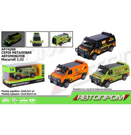 Машинка Автопром зі світлом і звуком 1:32 металева AP74200