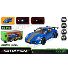 Машинка Автопром Porsche Cayman S металлическая со светом и звуком. 68348