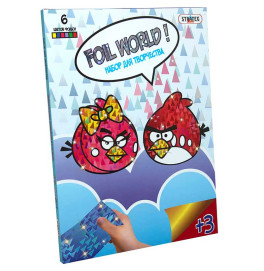 Картинка из фольги Foil World 700-3 "Злые птички", в кор-ке 30см-22см-1