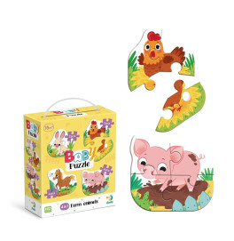 Пазл Dodo Baby puzzle Сельские животные 4 в 1