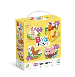 Пазл Dodo Baby puzzle Сельские животные 4 в 1