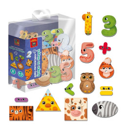 Магнитная игра Vladi Toys Академия развития Чудо-математика Цифры и фигуры обучающая
