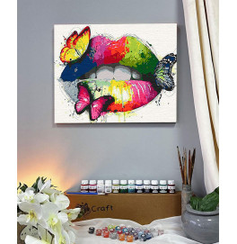 Картина по номерам "Желанные уста" 40*50 см