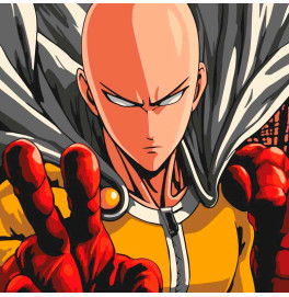 Картина по номерам "One-Punch Man" 40*40 см