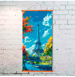 Картина по номерам "Eiffel Tower" 40*80 см