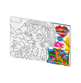 Картина по номерам "Coloring by numbers" Danko Toys Единорожка 31см*21см