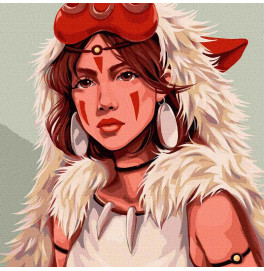 Картина по номерам "Принцесса Мононоке" 40*40 КН 4892