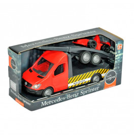 Машинка Tigres Mercedes-Benz Sprinter эвакуатор с красным лафетом. 39740