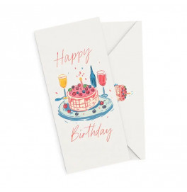 Подарочный конверт FunMi "Happy Birthday торт" цветной 22485