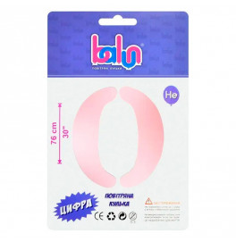 Фольгированный шарик-цифра Balun "0" sugar pink 30" 76 см 02410