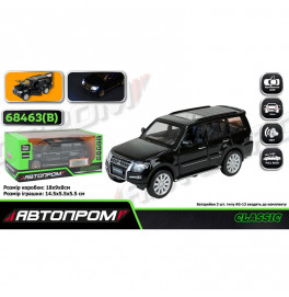 Машинка Автопром Mitsubishi Pajero 4WD Turbo металлическая со светом и звуком. 68463B