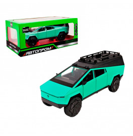 Машинка Автопром Tesla Pickup 1:24 металлическая со светом и звуком. AP7727_Ocean